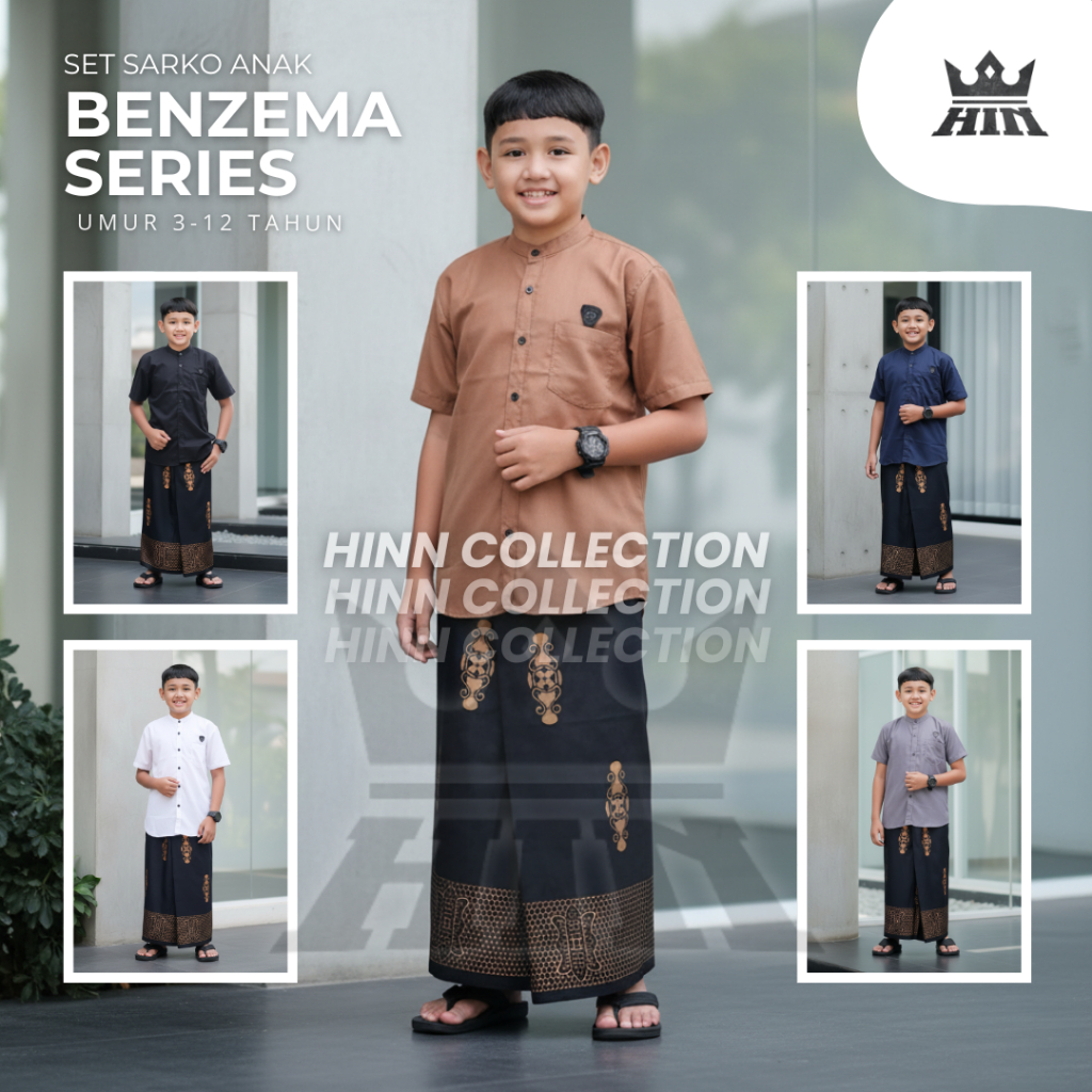 Setelan Sarko (Sarung + Koko) Anak Laki Laki | Baju Lebaran & Sholat Anak 12-13 Tahun