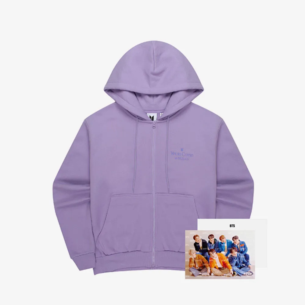 [READY STOCK] BTS Yet to Come in Busan MD - Zip-Up Hoodie Lavender