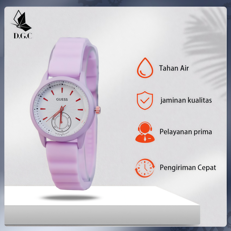 DGC W278 Jam Tangan Analog Quartz Strap PU Casual Gaya Retro Wanita Pria Desain Unik Simple Elegant 