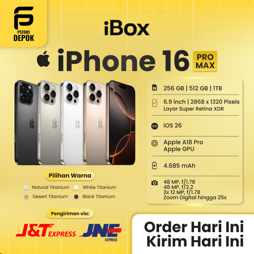 iPhone 16 Pro Max 256GB | 512GB | 1TB New iBox
