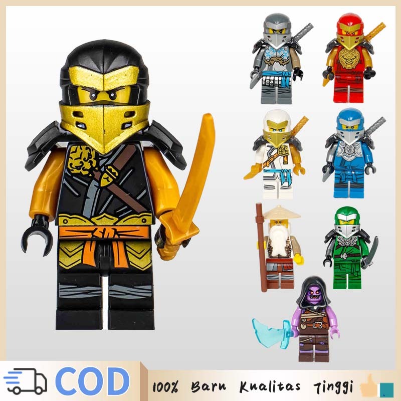 8pcs Lego Ninja Balok Susun Roboman Ninjago Roboman Ninja Mainan Ninja Set