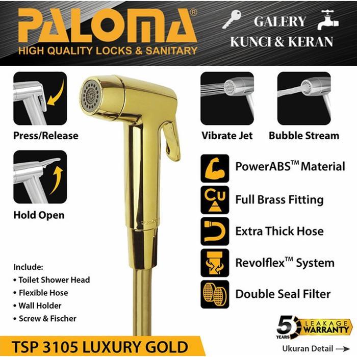 Paloma Tsp 3105 Toilet Shower Jet Washer Gold Shower Cebok Semprotan
