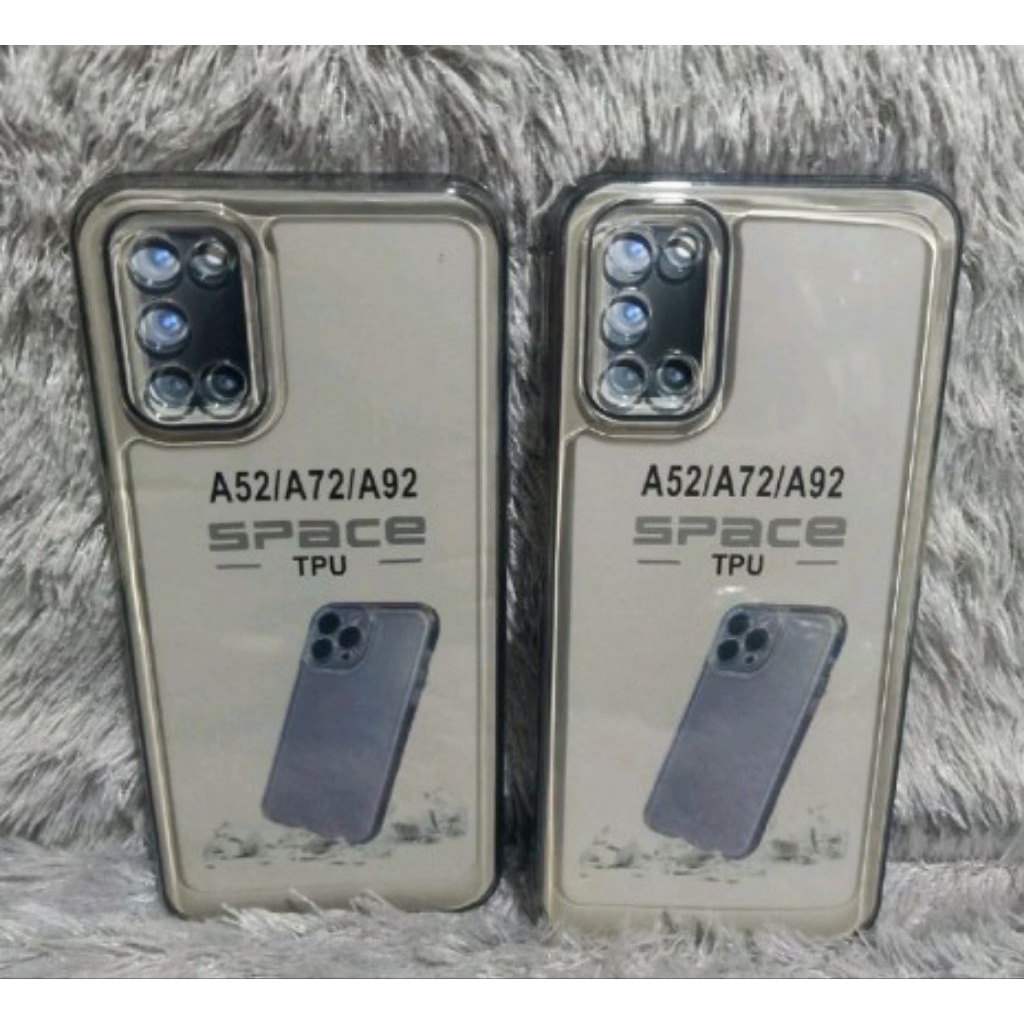 softcase casing OPPO A52/A72/A92 Silikon hitam bening transparan protect Camera