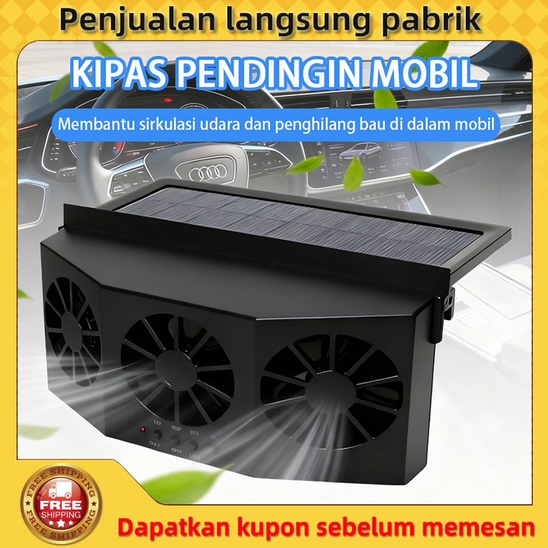 Kipas Angin Mobil Tenaga Surya Exhaust Fan Solar Power Pendingin Parkir Universal