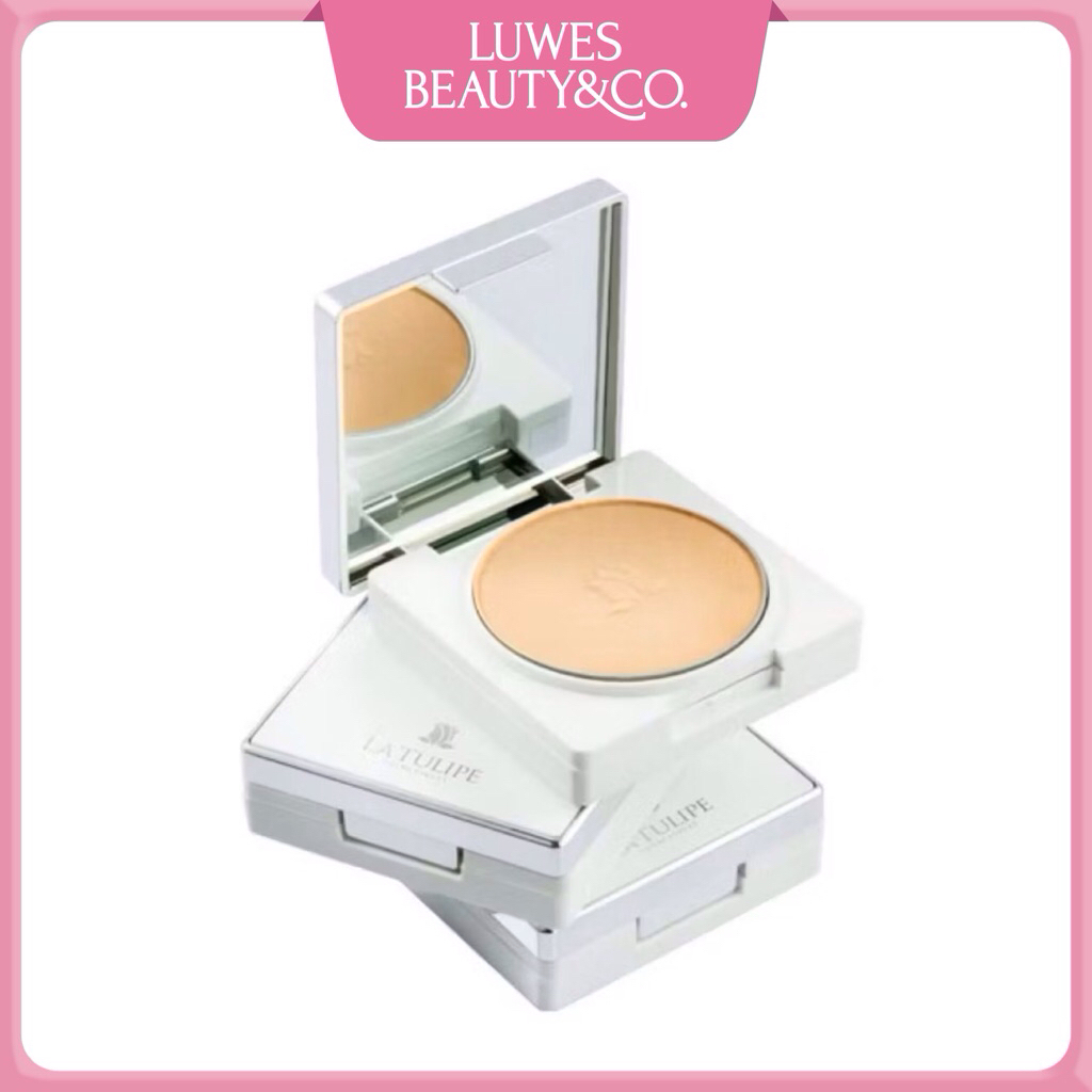 La Tulipe Two Function Cake 13gr Full Size & Refill Bedak Padat TWC Powder Foundation
