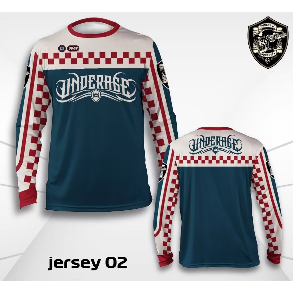 UNDERAGE Red LongSleeve Jersey Custom Culture Motorcycle kaos motor kaos balap