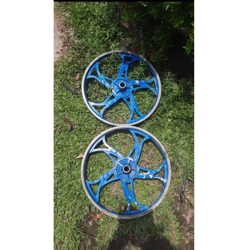 velg sepasang pelek sepeda bmx os minion aloy palang 5 model kincir, velg sepeda bmx 20 aloy