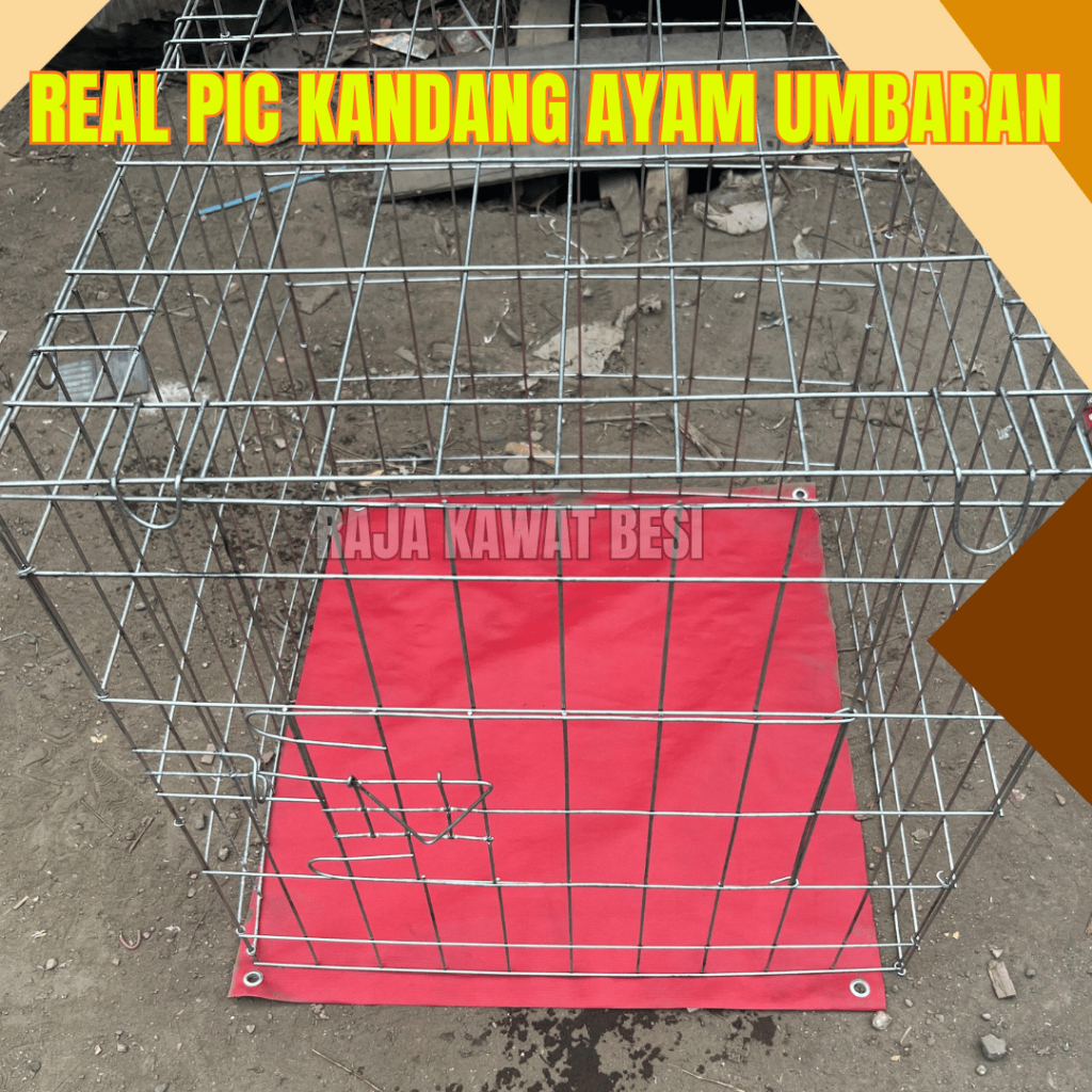 Kandang Ayam Umbaran Lipat Galvanis Cocok Untuk Jemur Ayam