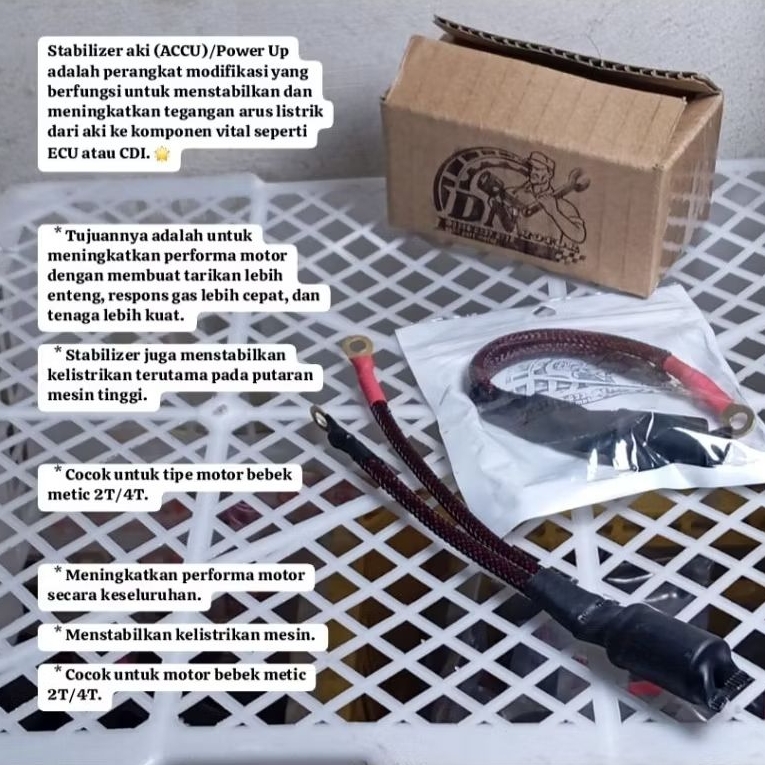 stabilizer aki ( ACCU) / power up aki untuk motor universal