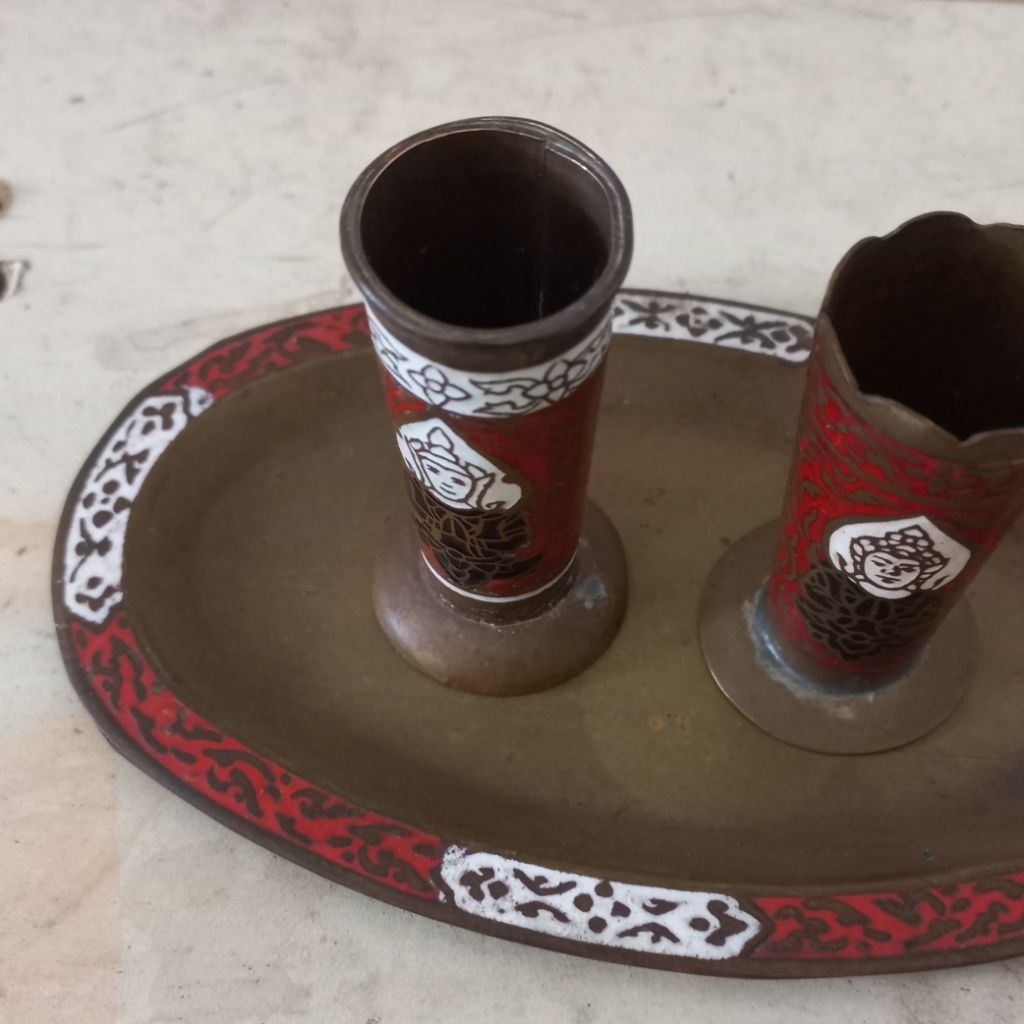 Tempat tusuk gigi kuningan vintage 50's