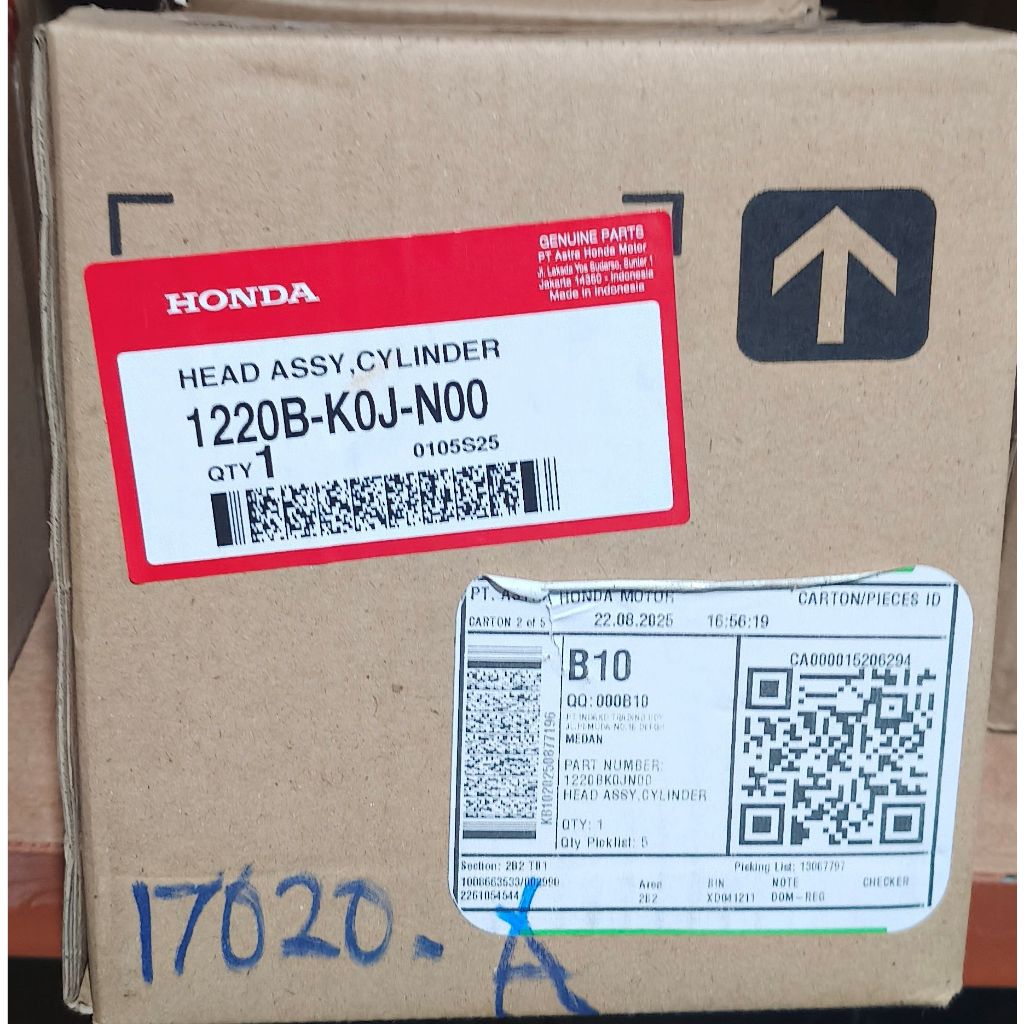 Blok Head Assy, Cylinder Head Honda Genio 1220B-K0J-N00