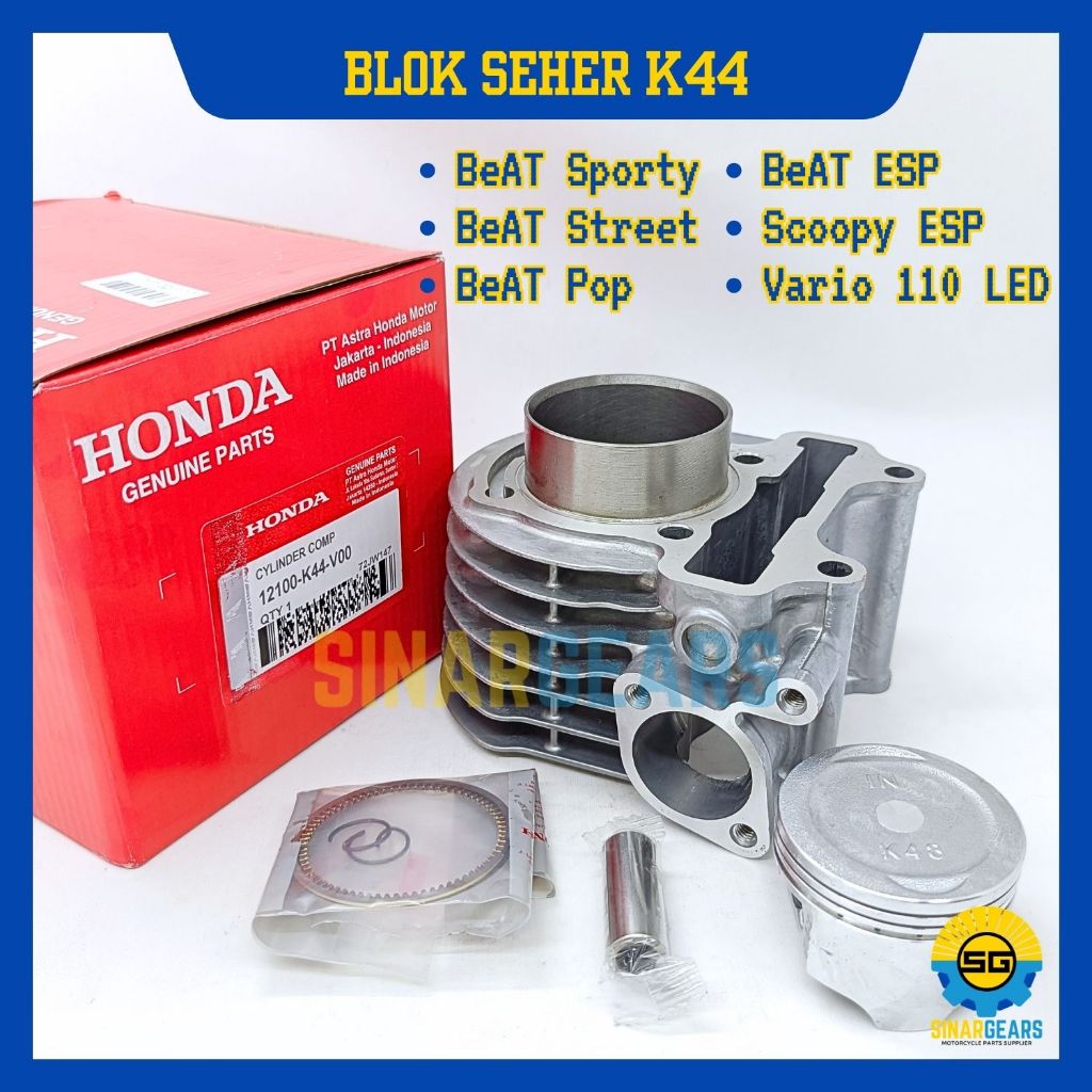Block Boring Kualitas Original Honda K44 Blok Seher Beat Sporty Beat Street Beat Pop Scoopy ESP Vari