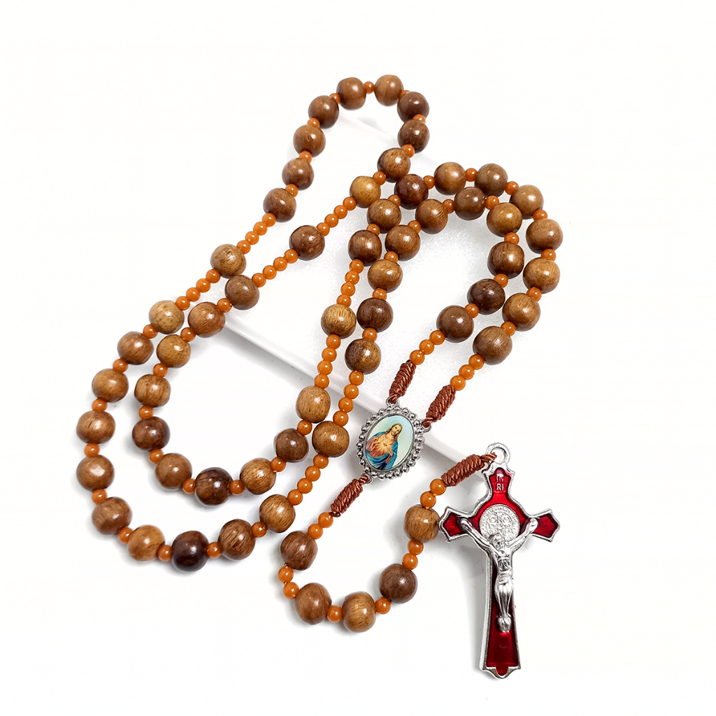 Rosario Eksklusif Kayu Gaharu Asli ORIGINAL / Kalung Rosario Pria/Wanita /Kontas Rosario / Rosario K