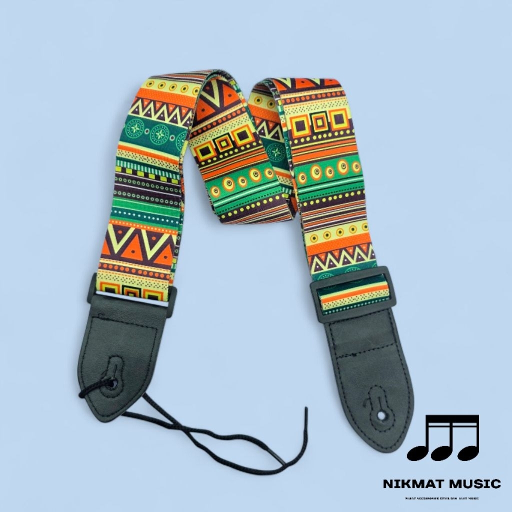 strap gitar atau tali selempang gitar motif