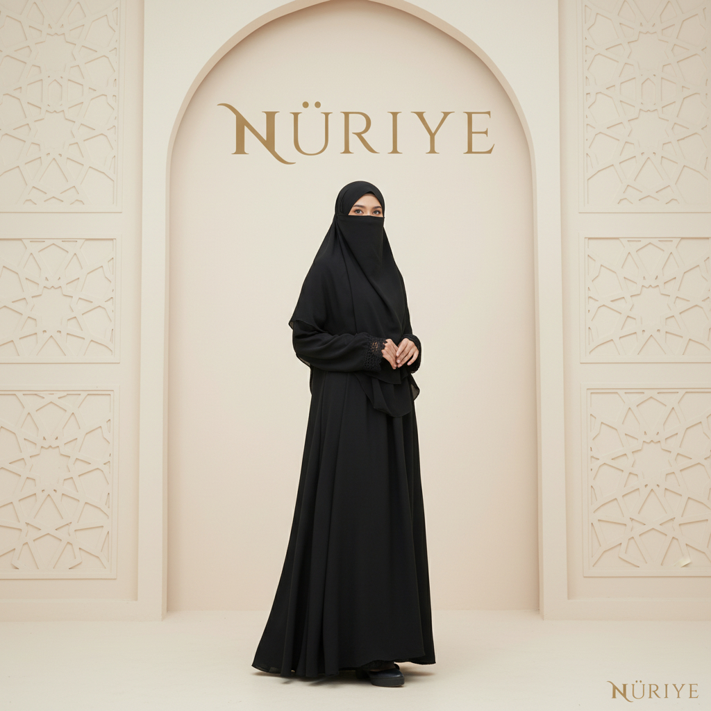 Abaya Hitam Umroh Premium - Cantik, Simple dan Elegan - Mecca Abaya By Nuriye