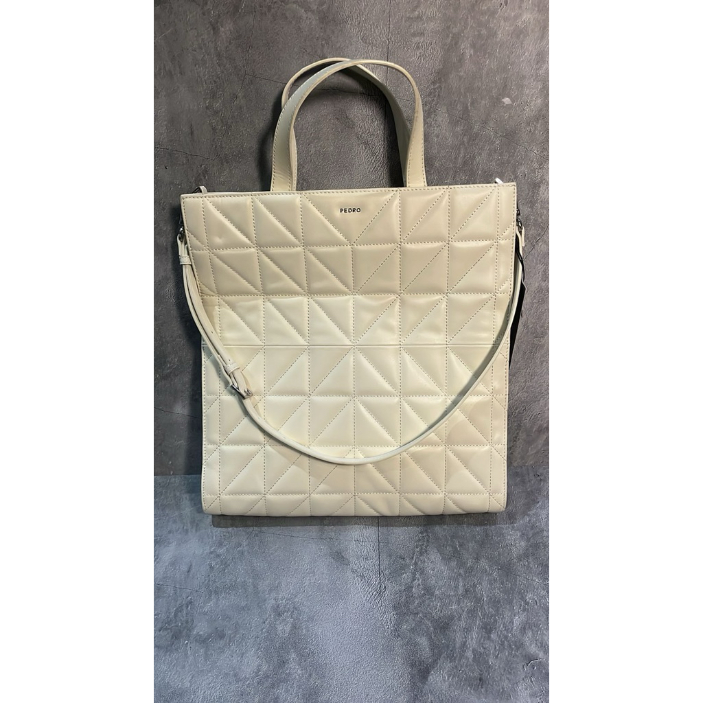 Pedro Tote Bag/Tas Kuliah/Tas Laptop - Chalk (100% Original)
