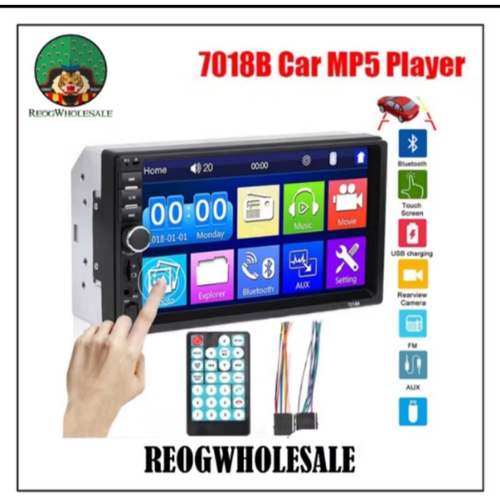 tv android 7in buat mobil+camera mundur