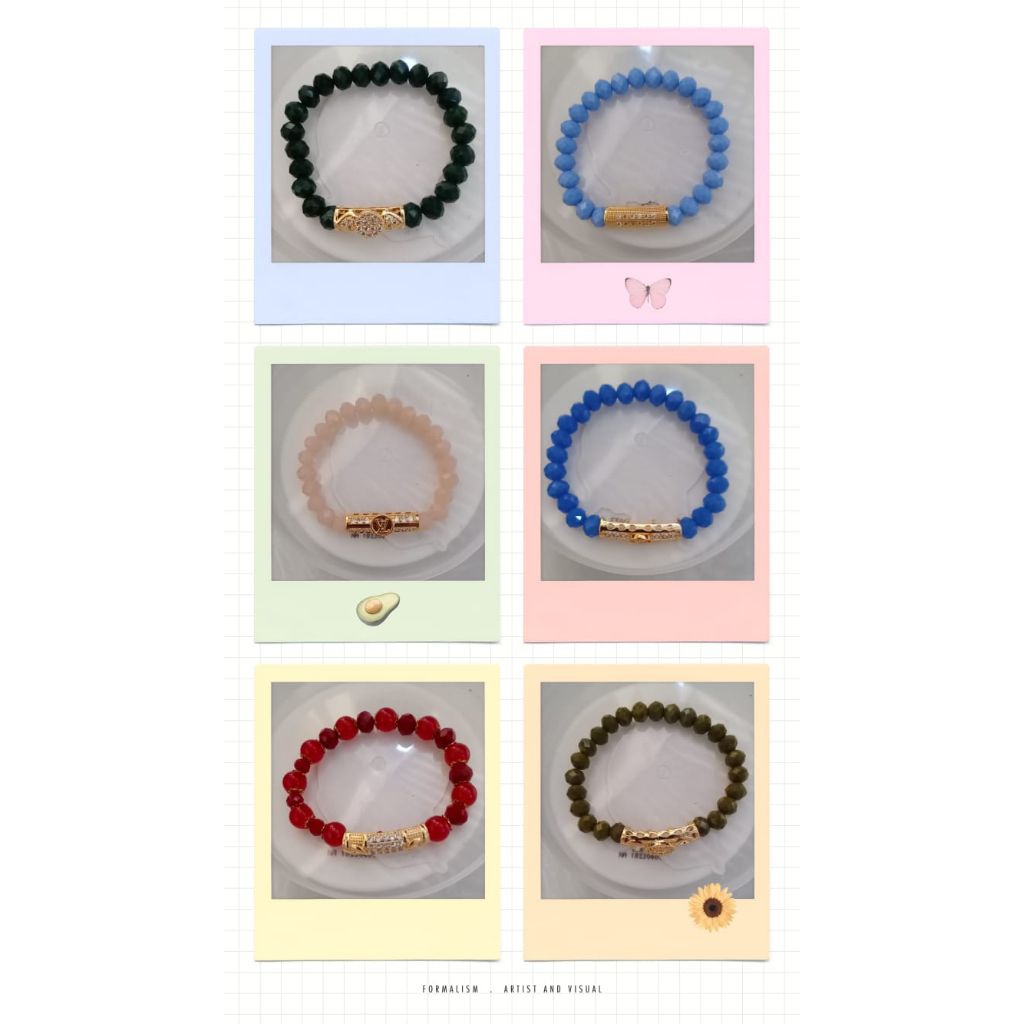 Gelang manik emas premium