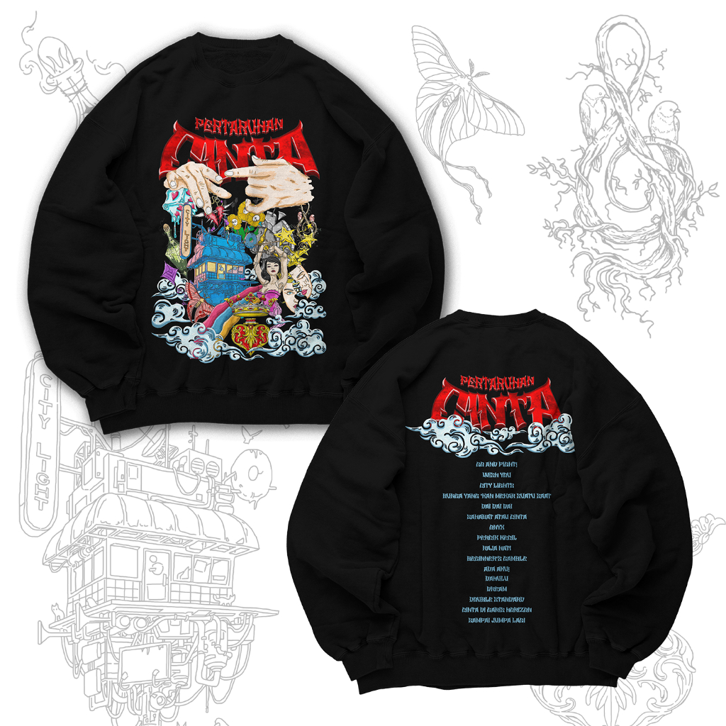 Crewneck Oversize PERTARUHAN CINTA JKT48 Original Setlist Sweater