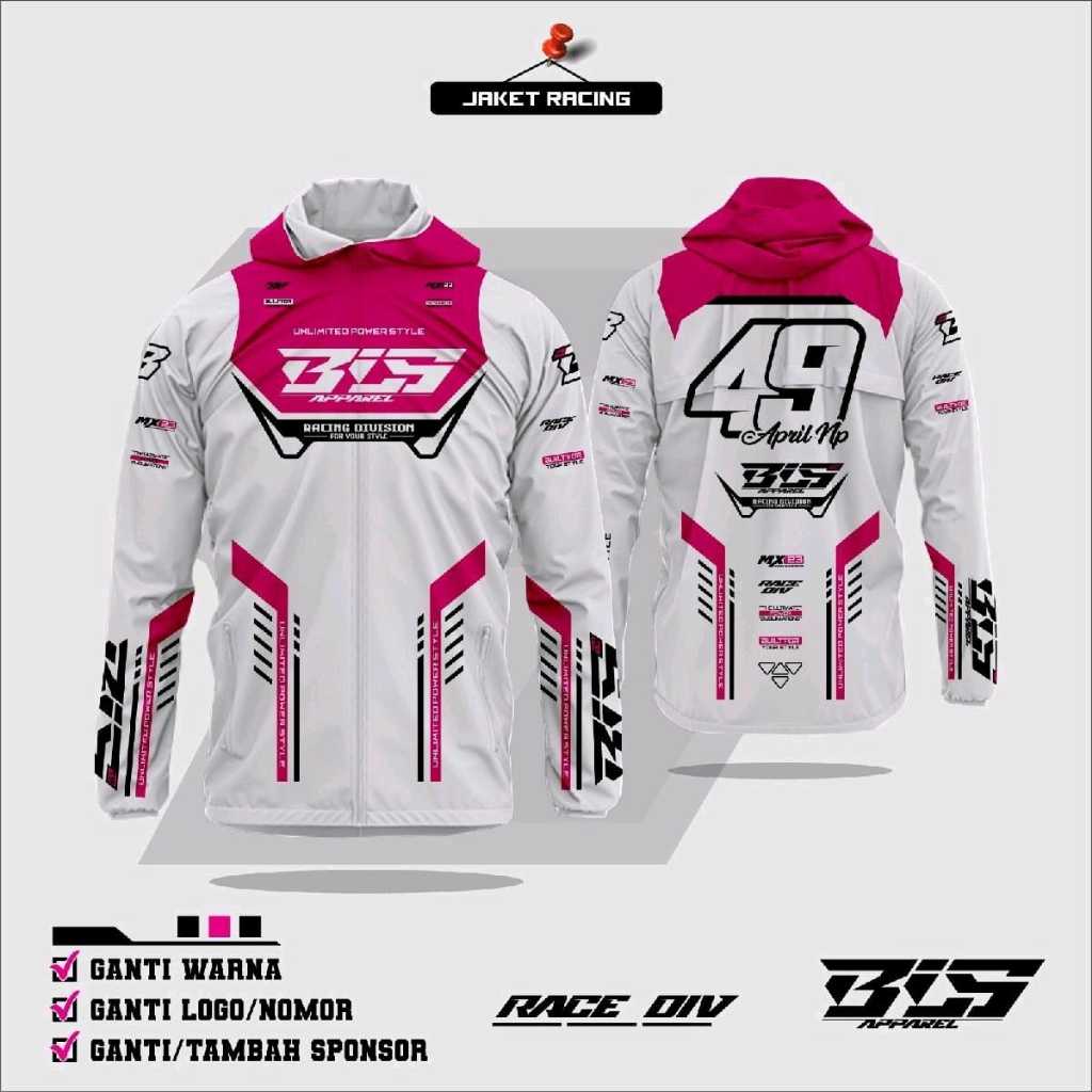 Jaket Windbreaker - Jaket Motor - Jaket Racing - Jaket Waterproof - Jaket MotoGP Mandalika - Bisa Cu