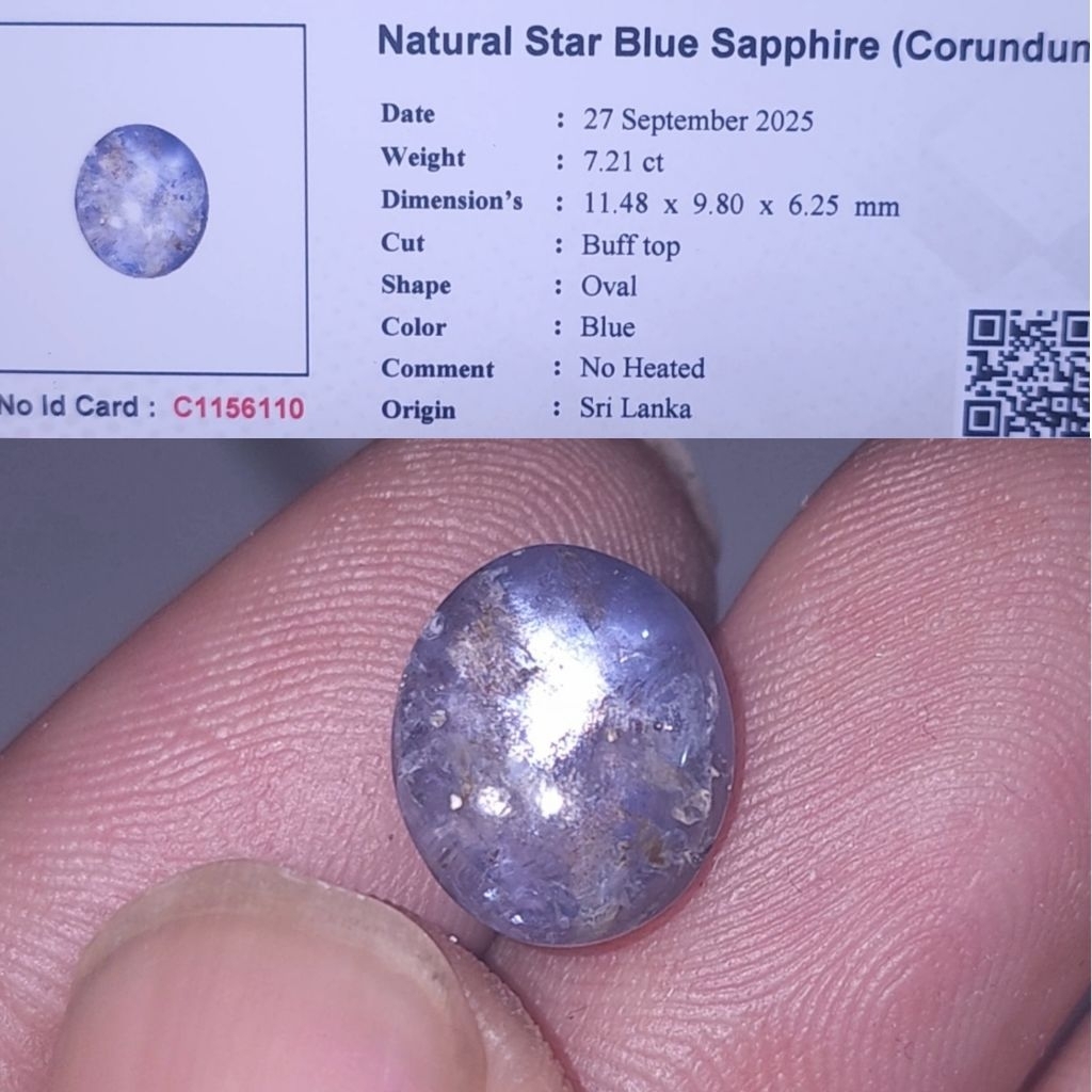natural blue sapphire star ceylon safir srilanka no treatment