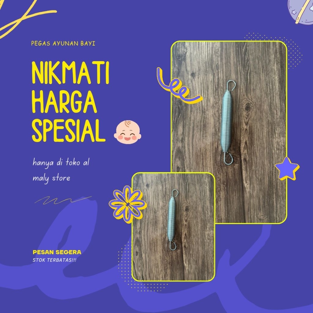 Per Ayunan Bayi My Dear – Pegas Besi Anti Karat untuk Tiang Ayunan Bayi