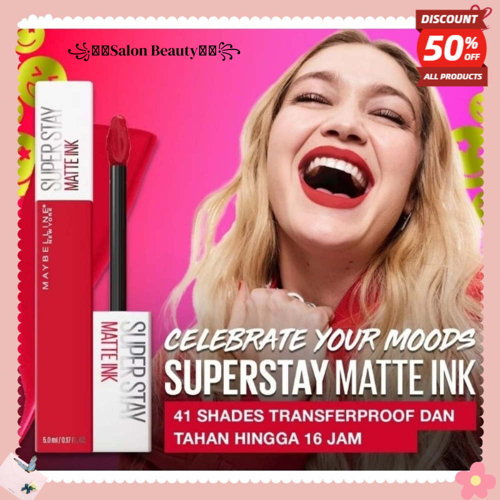 [ Salon Beauty ] PROMO  Maybelline Superstay Matte Ink Ori lipstik super awet