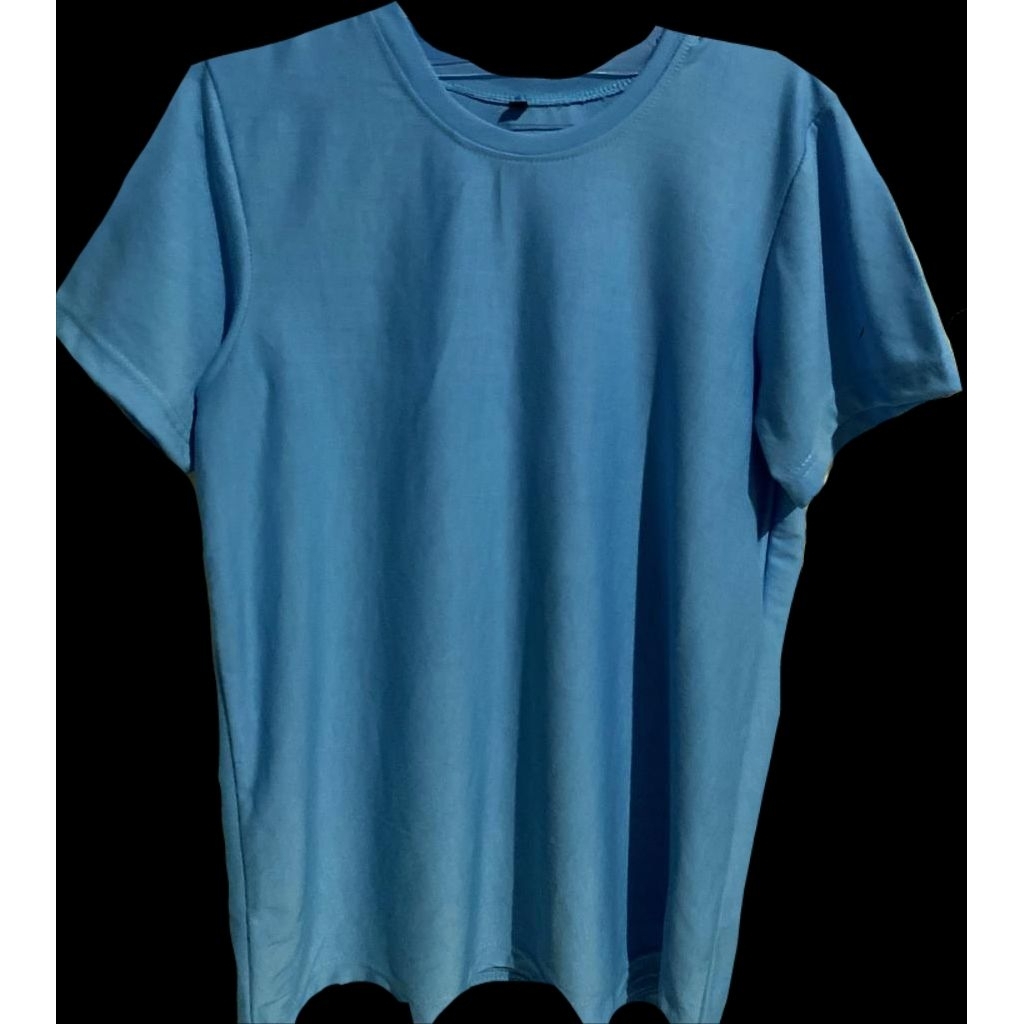 kaos polos polycotton 24s warna biru muda