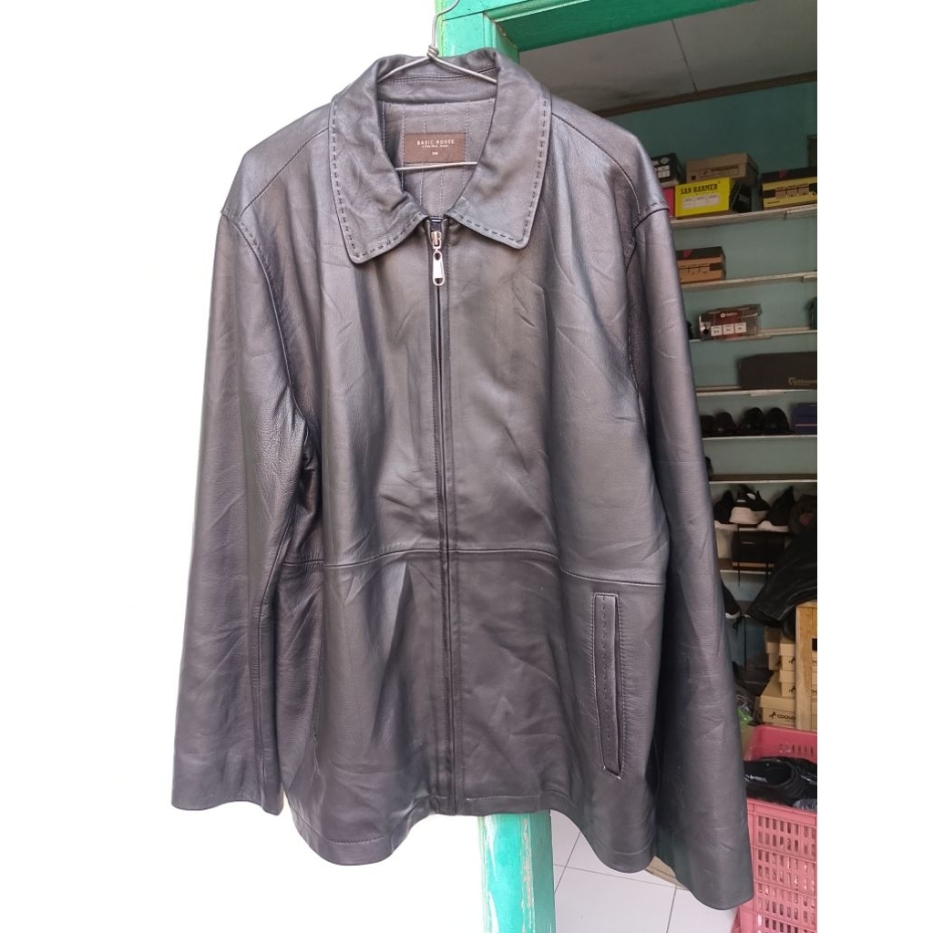 Jaket Kulit Domba Sulam Basic House