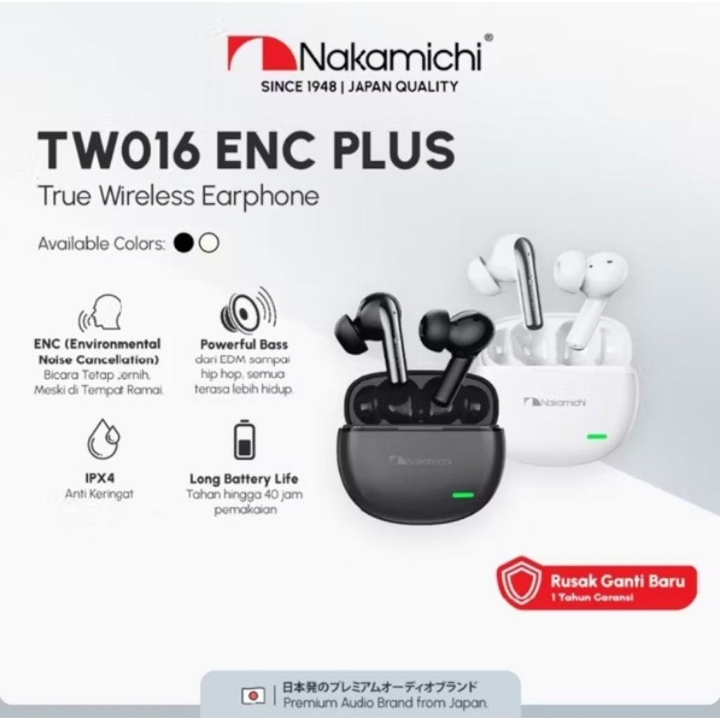 NAKAMICHI TW016 ENC PLUS True Wireless Earphone