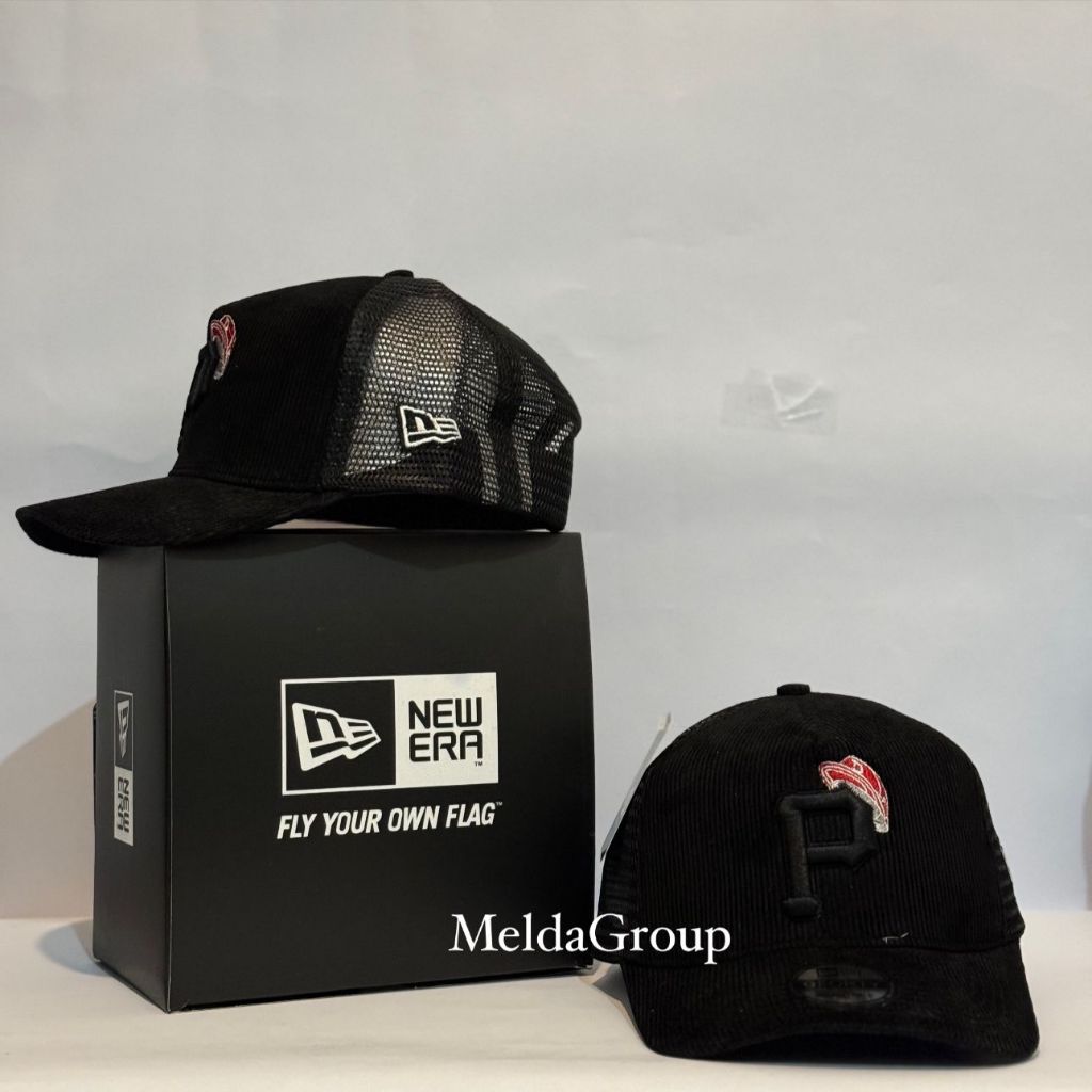 Topi Baseball Trucker Mesh Hitam Bordir huruf P Premium Nyaman & Stylish