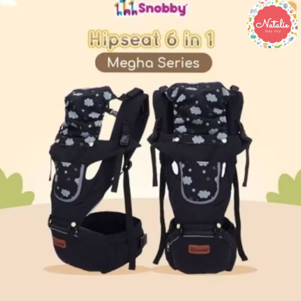 SNOBBY Gendongan Hipseat 6 Posisi dan Saku Sirkulasi Megha Series