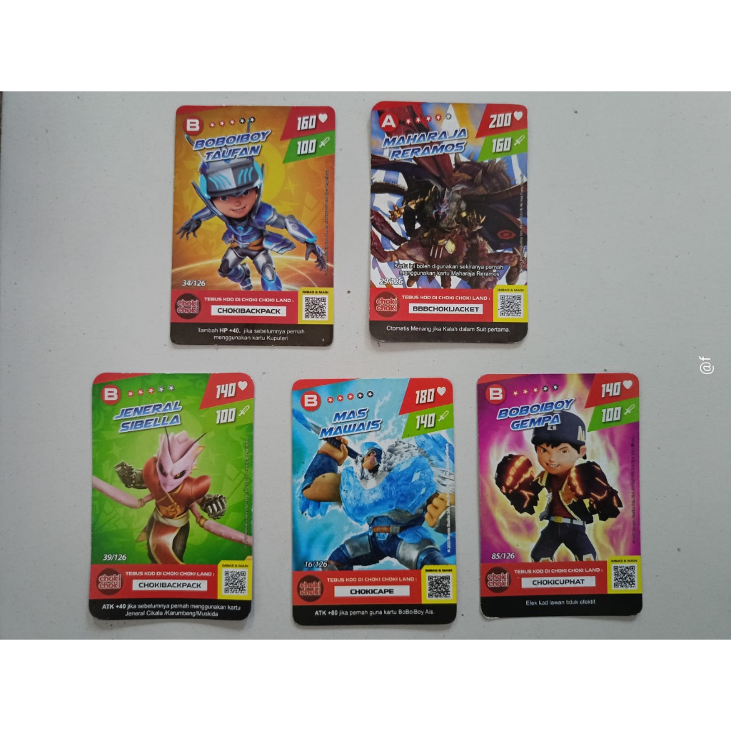 Kartu Boboiboy Choki-choki