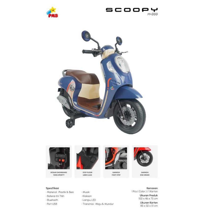MOTOR ACCU PMB HONDA SCOOPY (M999)