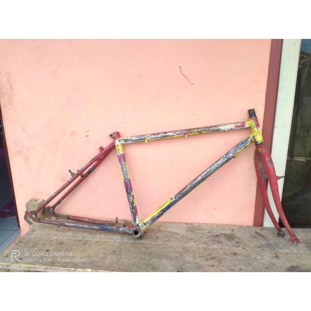 Frame Fork Sepeda MTB 26 Jadul Size 16.5" Seri BUV1053645 Bahan Commuter Kalcer Murah meriah