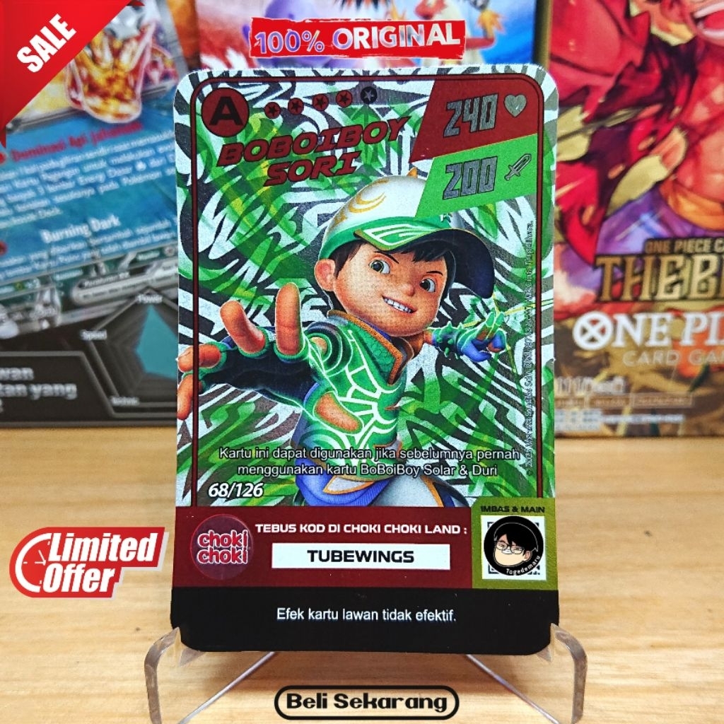 Kartu Boboiboy Choki Choki Kartu Boboiboy Sori A - Hologram