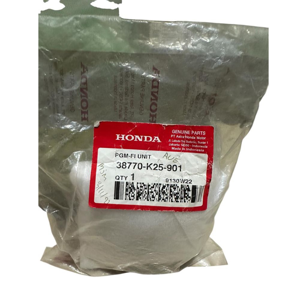 38770 K25-901 ECM, ECU HONDA BEAT FI