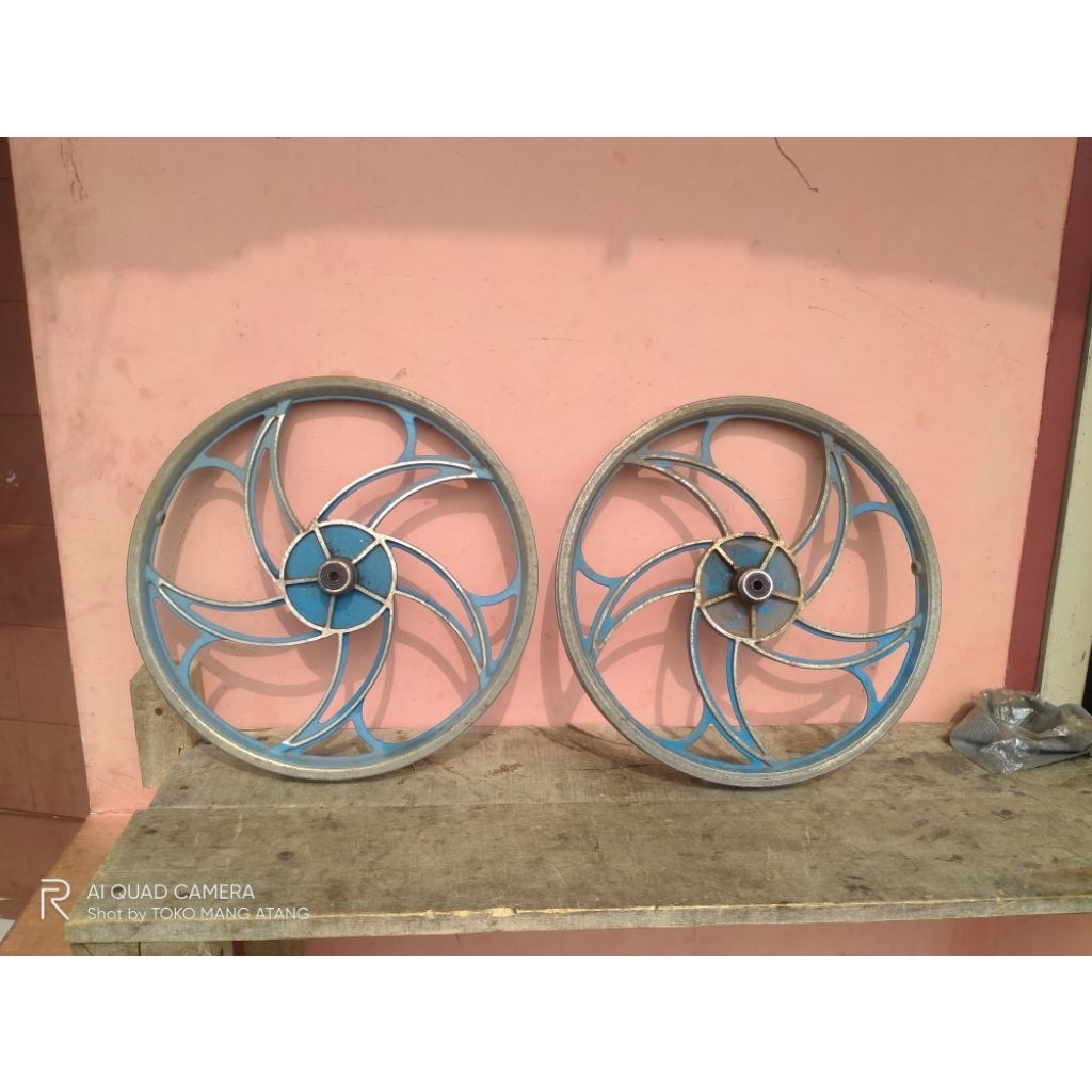 SEPASANG Velg Kipas Racing Bintang Alloy Sepeda Ban 20" Depan Belakang Antik BMX Minion Lipat masuk 