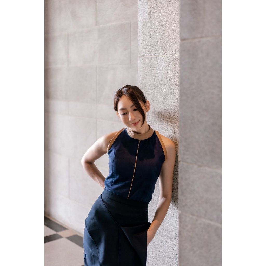 Senna Top Sleveeless Navy - Atvezzo Top