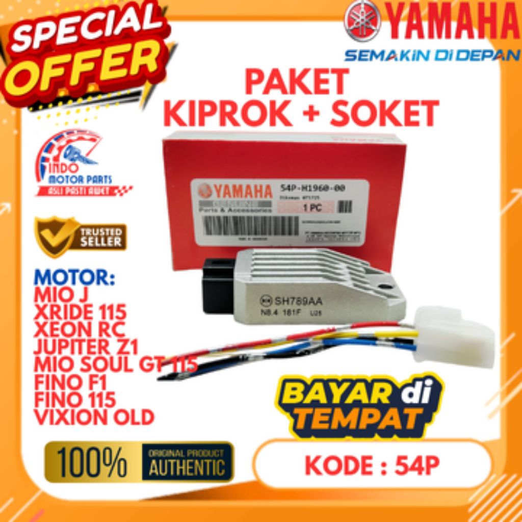 54P ORIGINAL KIPROK SET SOKET YAMAHA MIO J, KIPROK SET SOKET YAMAHA MIO SOUL GT 115, KIPROK SET SOKE