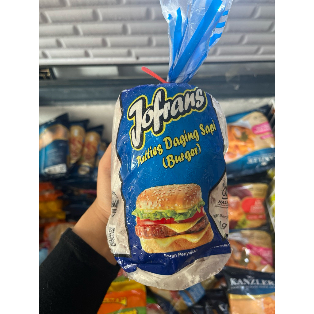 Jofrans patties sapi daging burger