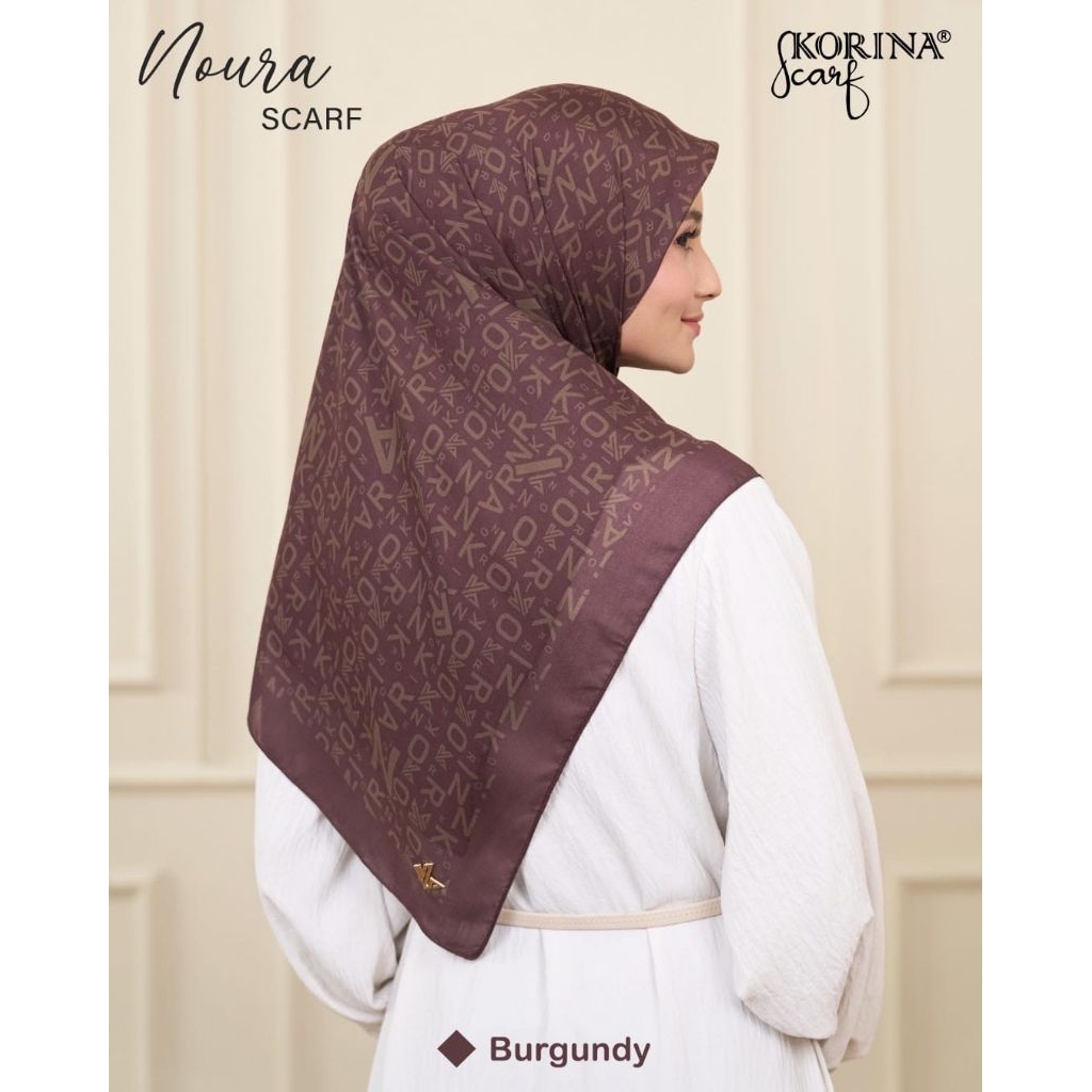 Noura Pattern scarf korina✔️jilbab segiempat,jilbab korina, jilbab motif