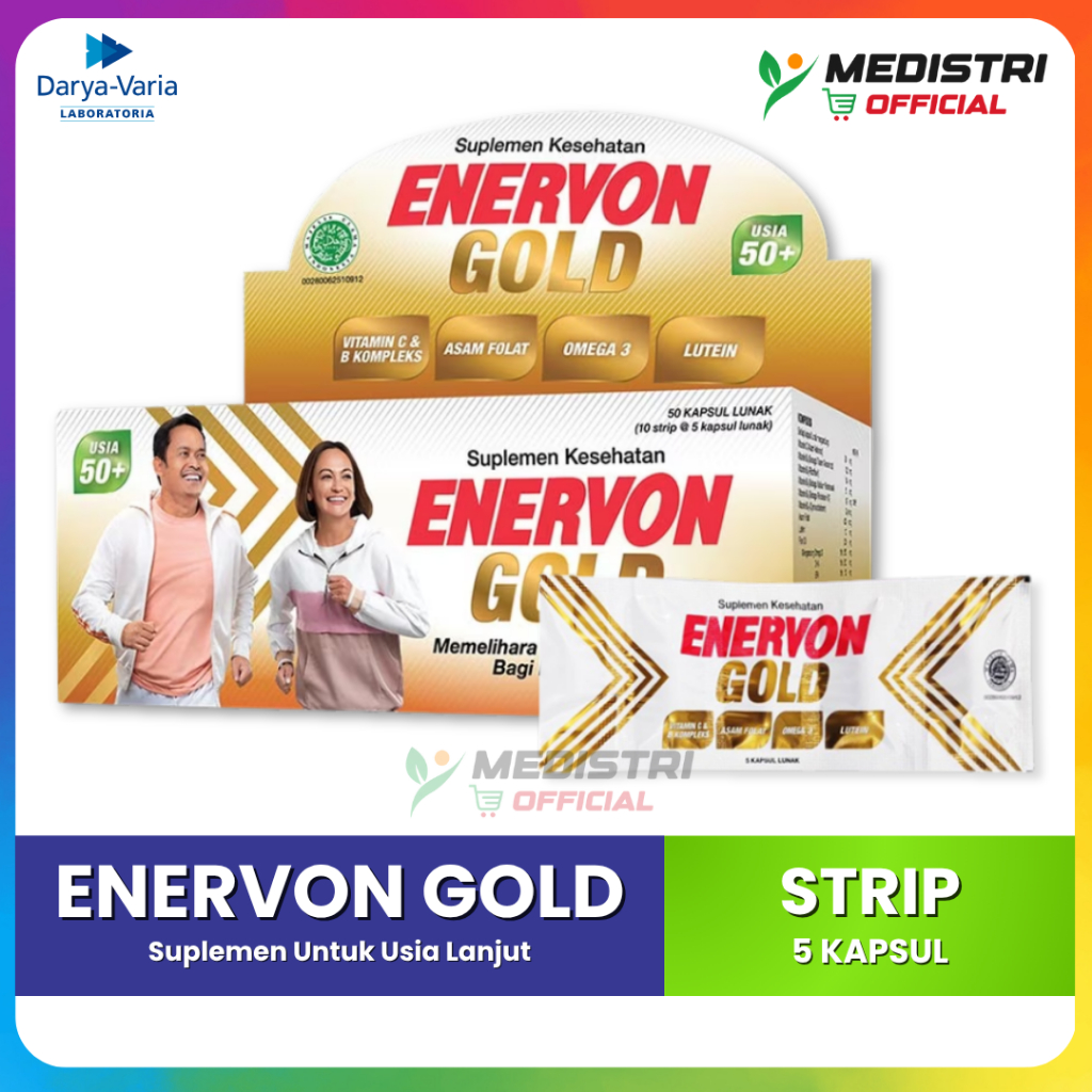 Enervon Gold - Suplemen Multivitamin Lansia Vitamin Usia 50+ Orang Tua