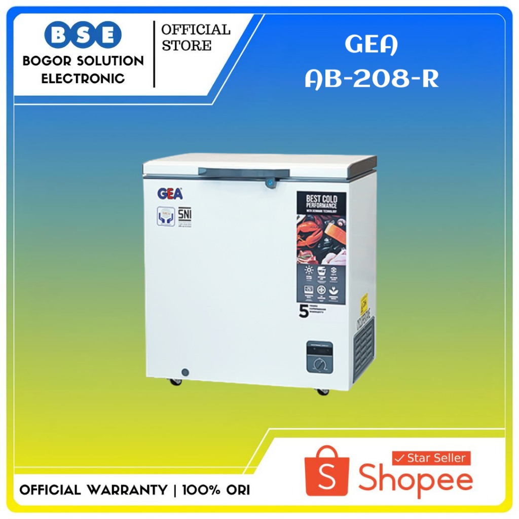GEA Chest Freezer AB-208-R CHEST FREEZER GEA 210 LITER FREEZER BOX GEA AB208R GEA AB208 GEA 210L