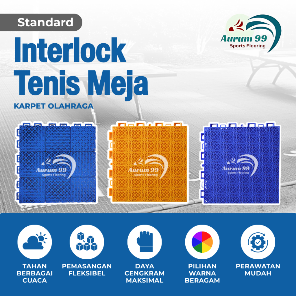 Interlock Tennis Meja - Lapangan Tenis Meja | Lantai Lapangan Tenis Meja (Tipe Standard)
