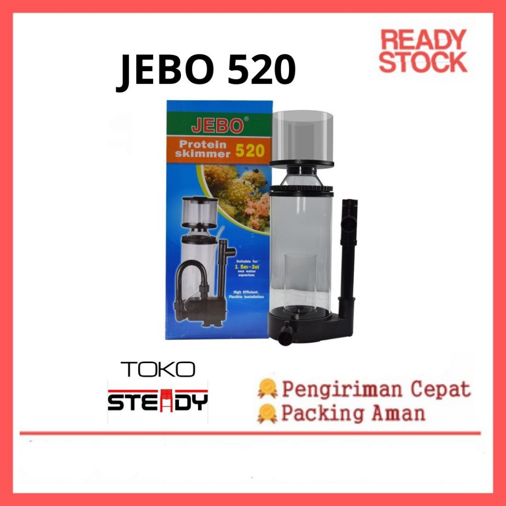 JEBO 520 Protein Skimmer Penyedot Busa Aquarium Kolam Ikan Penjernih