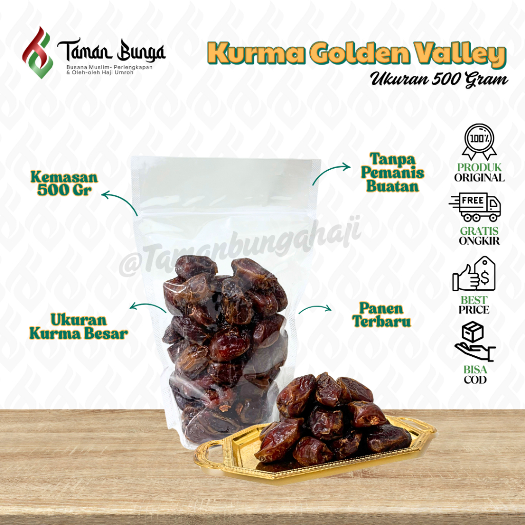 KURMA ORIENT / KURMA GOLDEN VALLEY / KURMA MESIR / KURMA GROSIR & ECER 500GRAM