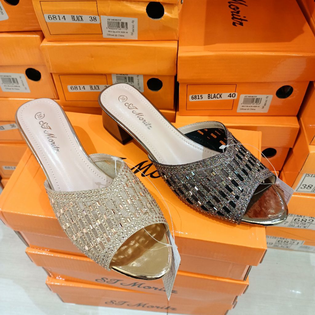 sandal wanita heels 5cm ST.MORITZ original