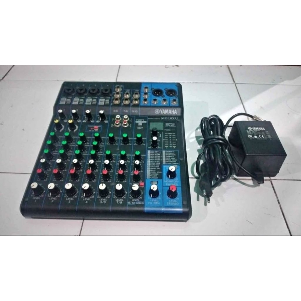 MIXER AUDIO YAMAHA MG10XU MG 10 XU ORIGINAL MALAYSIA BEKAS LECET PEMAKAIAN