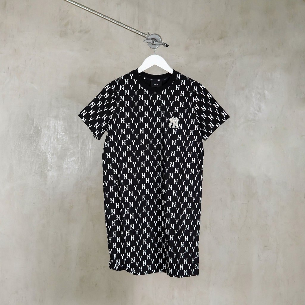 Dress MLB NY MONOGRAM WHITE BLACK DRESS 100% ORIGINAL